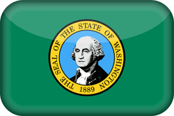 Flagge von Washington - 3D