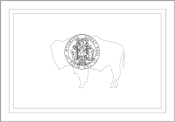 Flagge von Wyoming - A4