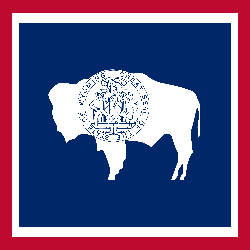 Vlag van Wyoming - Vierkant