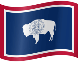 Flagge von Wyoming - Winken