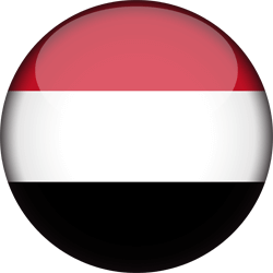 Flagge des Jemen - 3D Runde