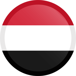 Flagge des Jemen - Knopf Runde