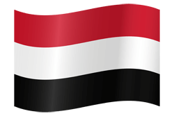 Flagge des Jemen - Winken