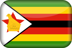 Flagge von Simbabwe - 3D